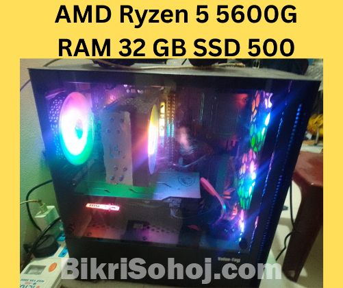 AMD Ryzen 5 5600G RAM 32 GB Wtih 500 SSD